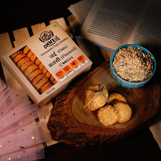 No Maida Oats & Flaxseed Cookies with 100% Cow Butter | Onneis (200gm)