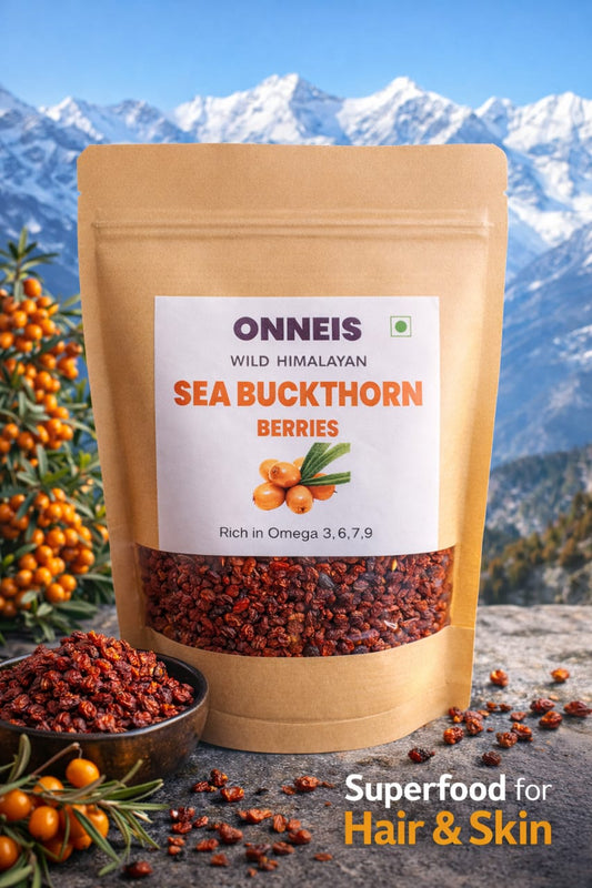 Premium Sun-Dried Sea Buckthorn Berries from Ladakh | Onneis (100gm)