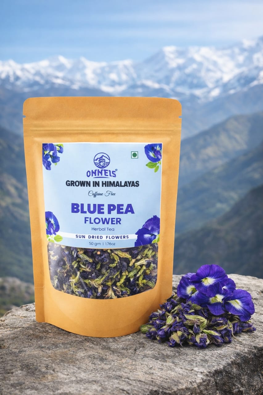 Onneis 100% Blue Pea Flower Tea 50g | Pure Butterfly Pea Herbal Tea