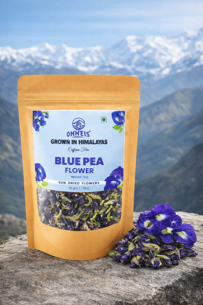 Onneis 100% Blue Pea Flower Tea 50g | Pure Butterfly Pea Herbal Tea