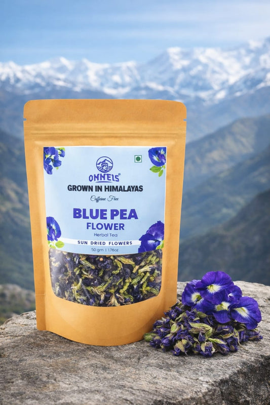 Onneis 100% Blue Pea Flower Tea 50g | Pure Butterfly Pea Herbal Tea