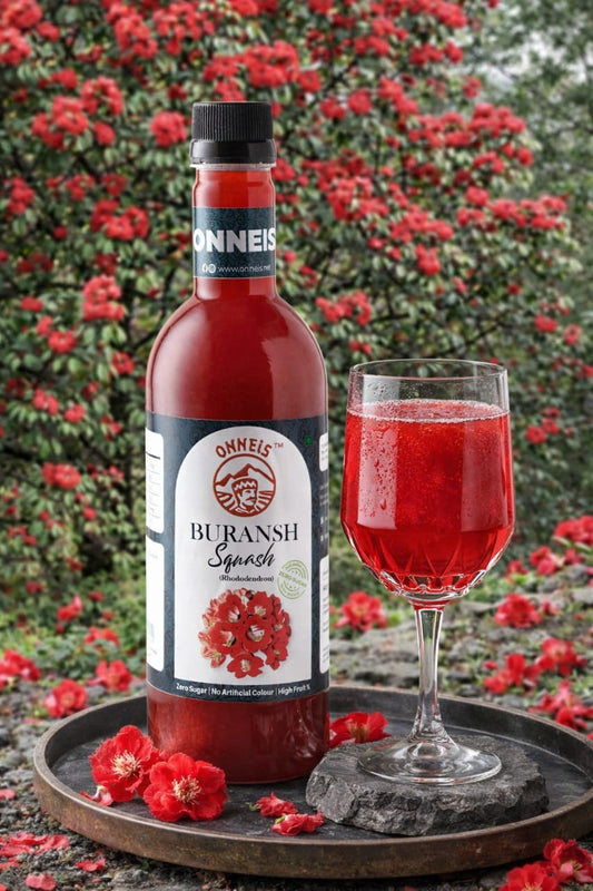BURANSH(Rhododendron) ORGANIC SUGAR(KHAND) SQUASH | 550 ml