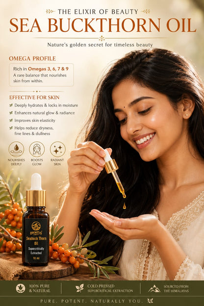100% Supercritical Extracted Sea Buckthorn Oil | Ladakh | Onneis (10ml)